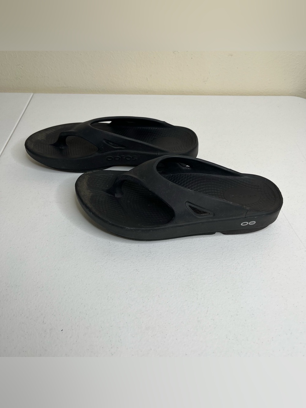 Oofos Ooriginal Recovery Sandal Black Flip Flop Thong Comfort Unisex Women 8 - Picture 5 of 10